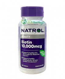 Viên uống Natrol Biotin 10000 mcg 100 viên của Mỹ